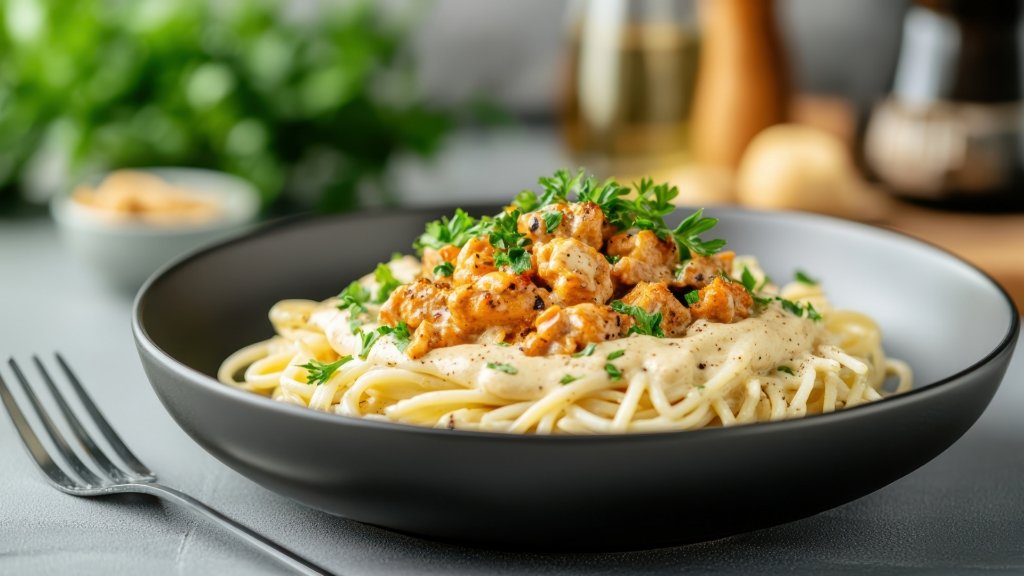 Creamy Chicken Pasta Spaghetti